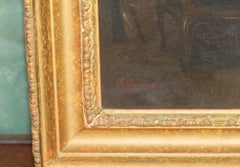 DINAMORE 19TH CENTURY OIL PAINTING "THE ART TEACHER" AFTER GUiLLEMIN 1847