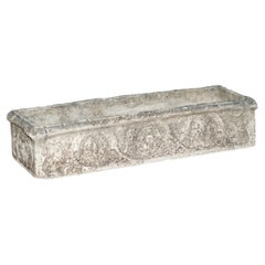 VINTAGE STONE CAST PLANTER TROUGH ORIGINAL WEATHER GARDEN PATINATiON