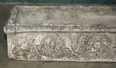 VINTAGE STONE CAST PLANTER TROUGH ORIGINAL WEATHER GARDEN PATINATiON