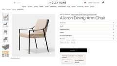 BELLA COPPIA DI POLTRONE AILERON DI HOLLY HUNT, PREZZO DI LISTINO 6000 £, CON STRUTTURA CROMATA