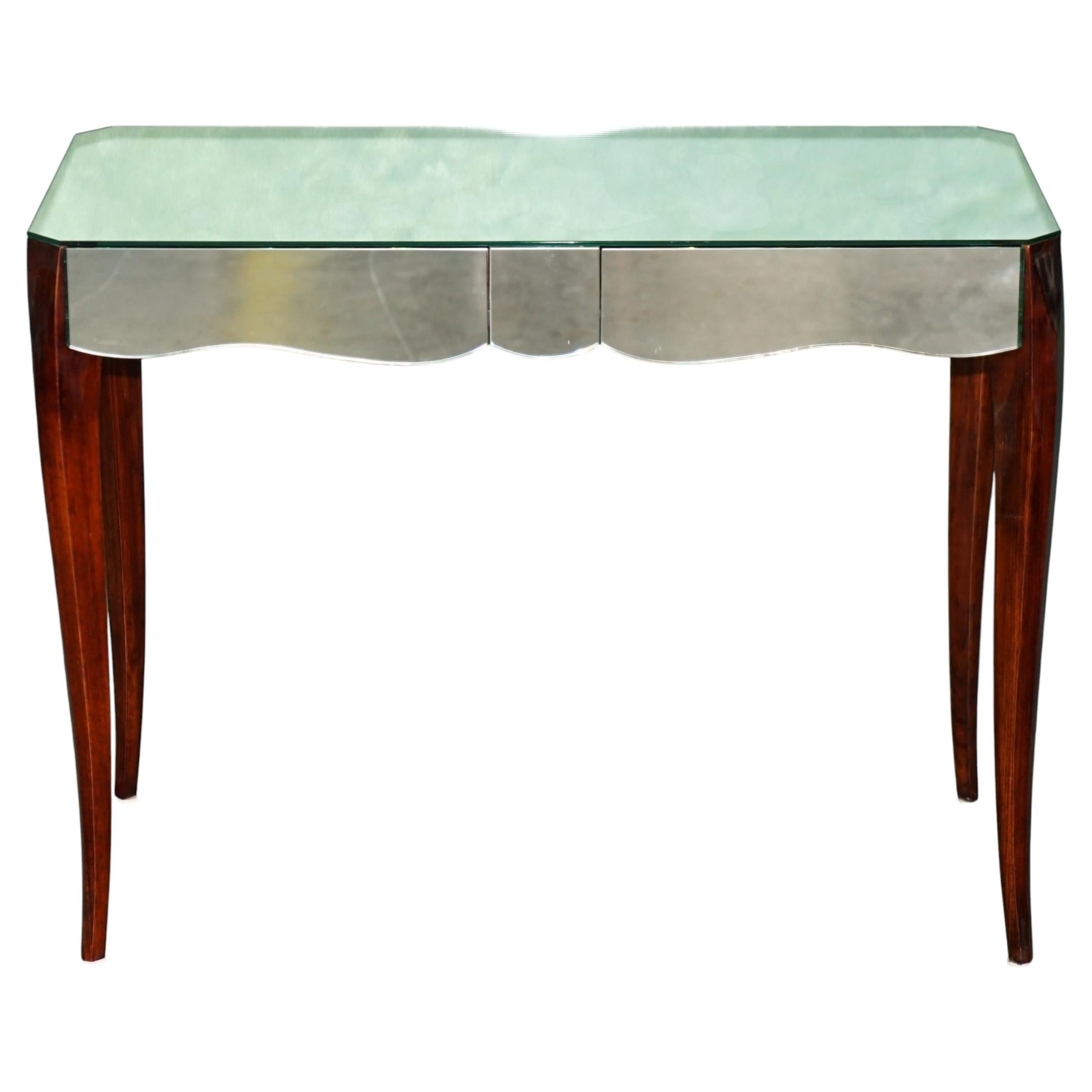 DECORATiVE VENITIAN BEVELLED GLASS DRESSING VANITY CONSOLE TABLE DESK DRAWERS For Sale