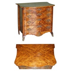 ANTiQUE GEORGE III ORMOLU MOUNTED BURR YEW SERPENTINE COMMODE AFTER JOHN COBB