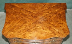ANTiQUE GEORGE III ORMOLU MOUNTED BURR YEW SERPENTINE COMMODE AFTER JOHN COBB