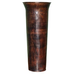 ViNTAGE COPPERED AND BRONZED CYCLINDRICAL UMBRELLA OR DISPLAY SPOT STAND