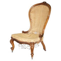 DECONSTRUCTED ANTiQUE VICTORIAN MEDALLION BACK ARMCHAIR READY FOR REUPHOLSTERY