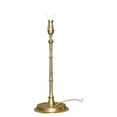 FiNE TALL ANTIQUE 1900'S ENGLISH BRASS TABLE LAMP THAT HAS BEEN FULLY RESTORED