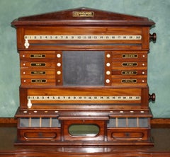 RESTORED ViCTORIAN STEVENS & SONS HARDWOOD BILLIARDS SNOOKER TABLE SCOREBOARD