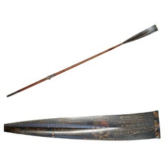 LARGE CAMBRIDGE UNIVERSITY PAiNTED ROWING OAR LENT BUMPS 1899 CREW MEMORABILIA