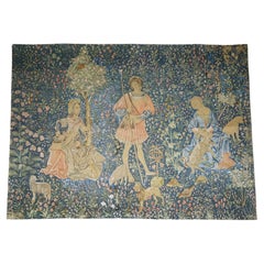 VINTAGE FRENCH RAMBOUILLET TAPESTRY “TRAVAIL DE LA LAINE” AFTER LOUVRE ORiGINAL