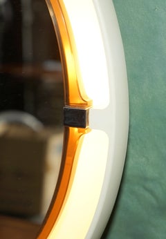 ALLIBERT 1970 RETRO ILLIMINATED SPACE AGE ViNTAGE MID CENTRUY MODERN WALL MIRROR