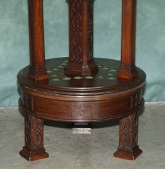 AUSSERGEWÖHNLICHER VIKTORIANISCHER BILLARDQUEUE-STÄNDER VON THOMAS CHIPPENDALE AUS HARTWOOD MIT DREHBARER KONSTRUKTION
