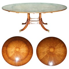 EXQUISITE BEVAN FUNNELL BURR WALNUT JUPE EXTENDING DINING TABLE WiTH LEAF BOX