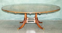 EXQUISITE BEVAN FUNNELL BURR WALNUT JUPE EXTENDING DINING TABLE WiTH LEAF BOX