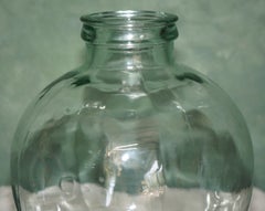 LOVLEY LARGE AND COLLECTABLE ViCTORIAN HAND BLOWN CLEAR GLASS CARBOY JAR C.1880