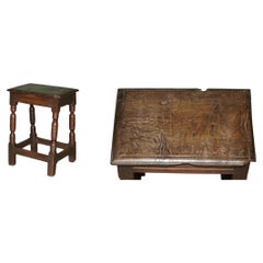 SUPERB CIRCA 1660 MID 17TH CENTURY ENGLISH OAK JOINT STOOL WiTH WONDERFUL PATINA