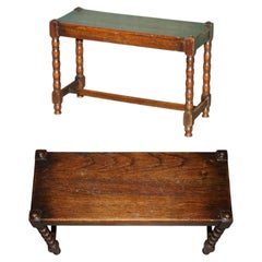 STUNNiNG ANTIQUE SCOTTISH CIRCA 1880 OAK BOBBIN TURNED COFFEE TABLE HALL BENCH