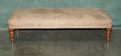 FiNE EXTRA LARGE 149CM X 66CM GEORGE SMITH VELVET UPHOLSTERED OTTOMAN FOOTSTOOL