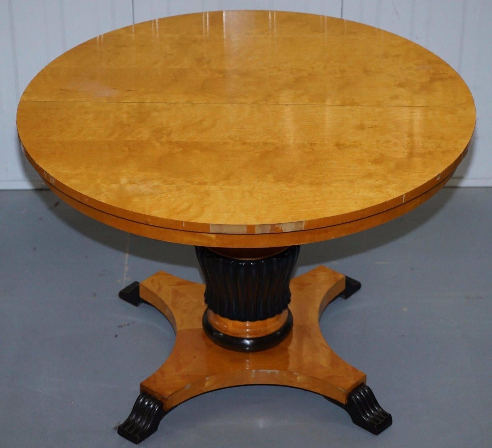 Wimbledon-Furniture

Wimbledon-Furniture is delighted to offer for sale this stunning very rare height adjustable Biedermeier dining table

A very good looking piece, the top is raised by turning the whole surface and then tightened in place