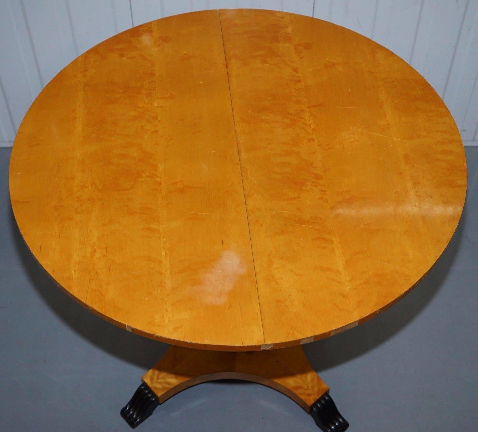 Late 19th Century Rare Height Adjustable Extending Biedermeier Dining Table Swedish Victorian