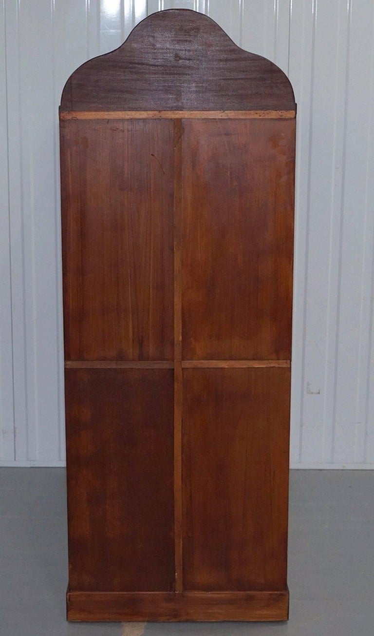 Matching Pair of Mahogany Double Sided Bookcases on Wheels Great Room