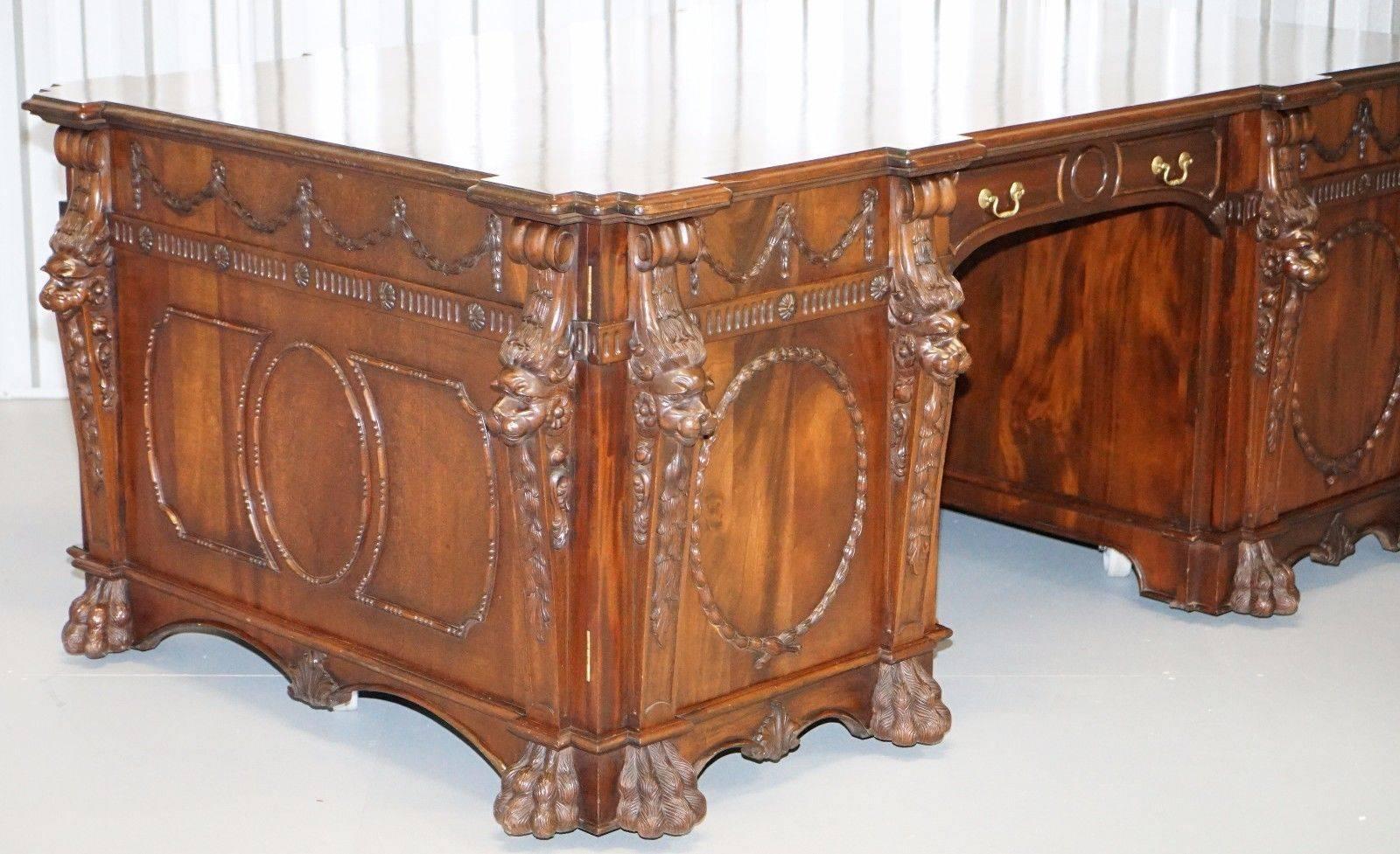 antique chippendale partners desk