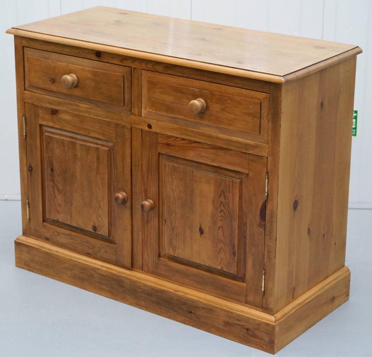 Lovely Vintage Farmhouse Country Solid Pine Sideboard Cupboard with