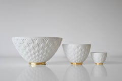 Seltenes Set aus acht Kronenschalen aus Porzellan von Gunnar Nylund für Rörstrand