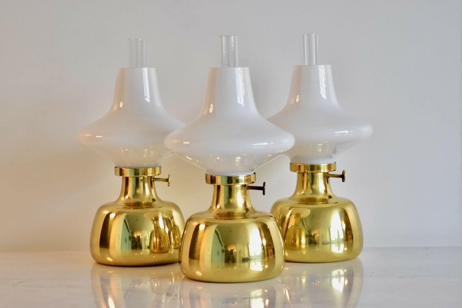 Very nice Henning Koppel brass and white opal shade oil lamp for Louis Poulsen, Denmark. More available ...