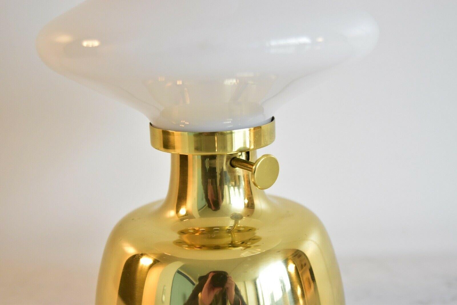 20th Century Henning Koppel brass Petronella Oil Lamp by Louis Poulsen, Denmark