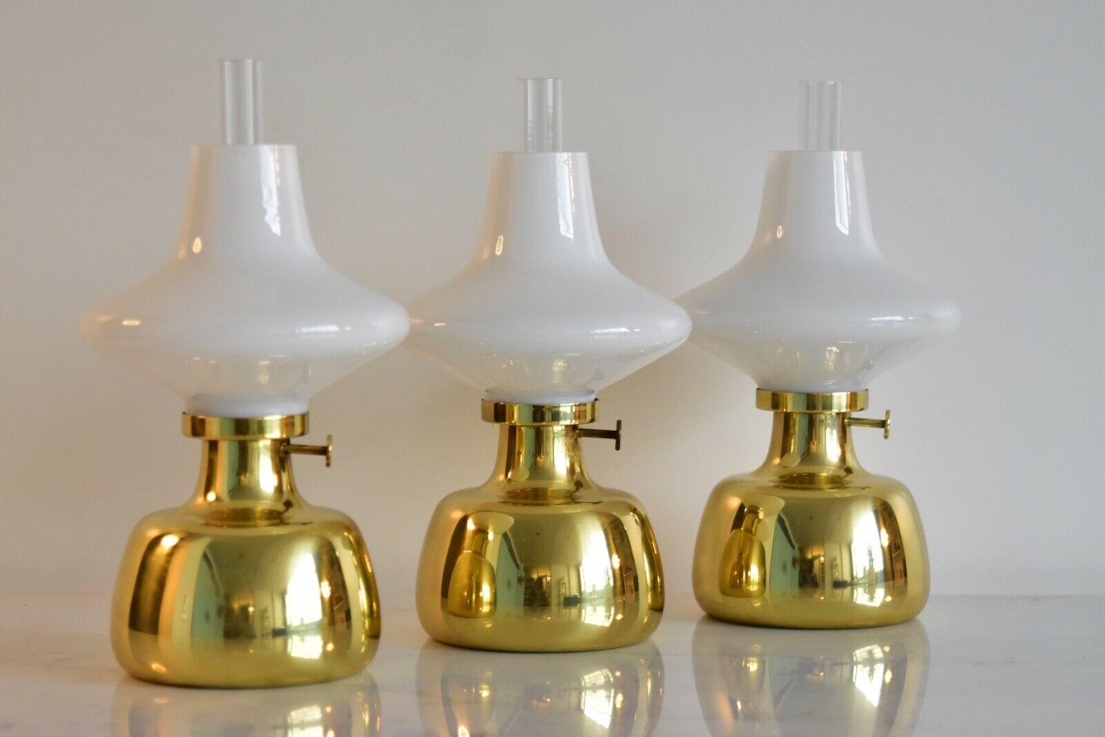Henning Koppel brass Petronella Oil Lamp by Louis Poulsen, Denmark 1