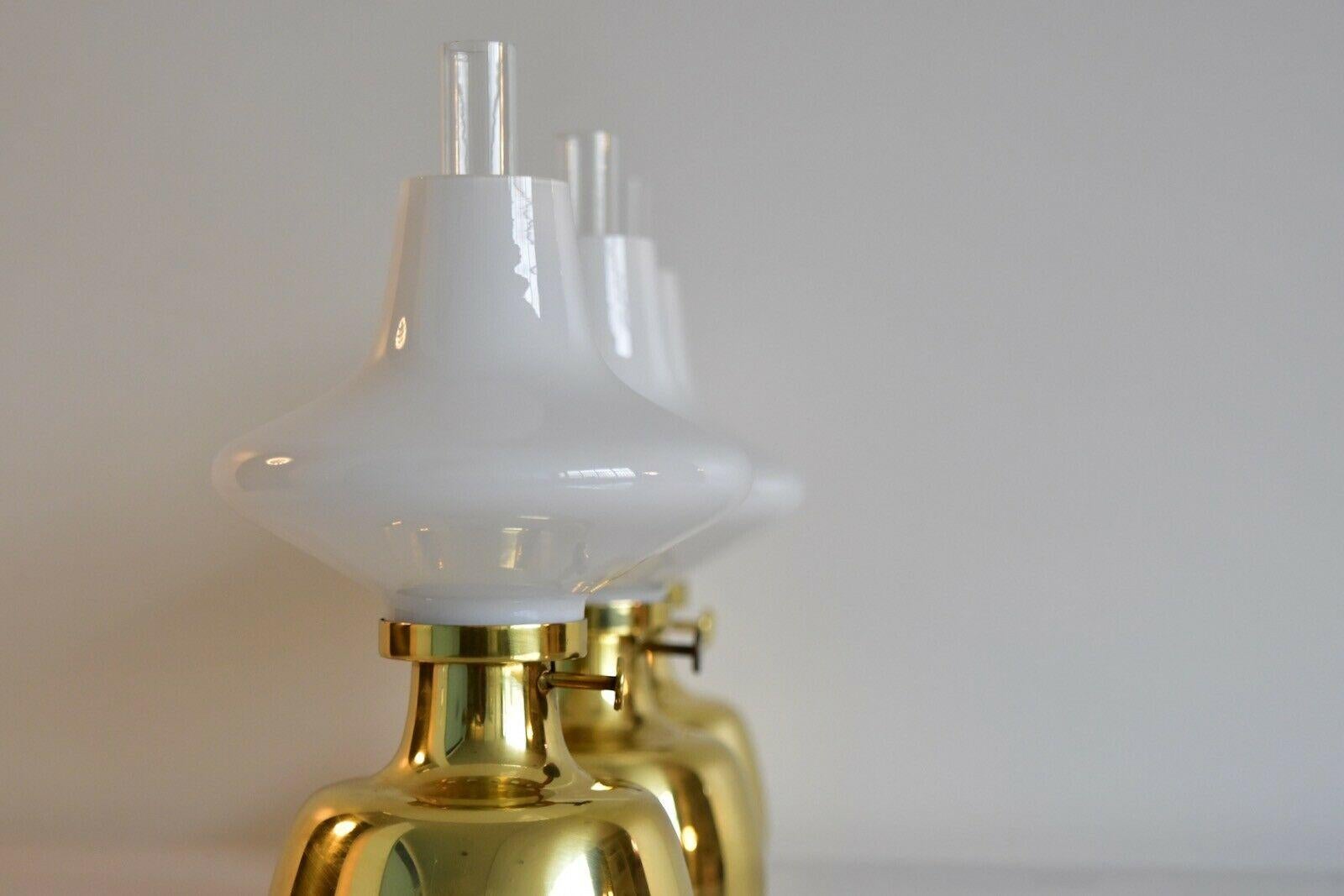 Henning Koppel brass Petronella Oil Lamp by Louis Poulsen, Denmark 2