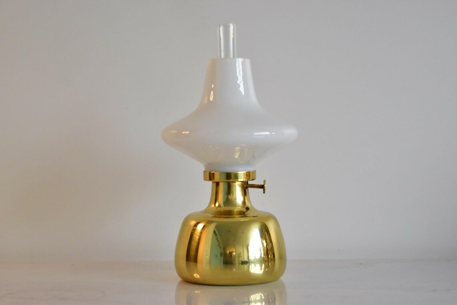 Scandinavian Modern Henning Koppel brass Petronella Oil Lamp by Louis Poulsen, Denmark