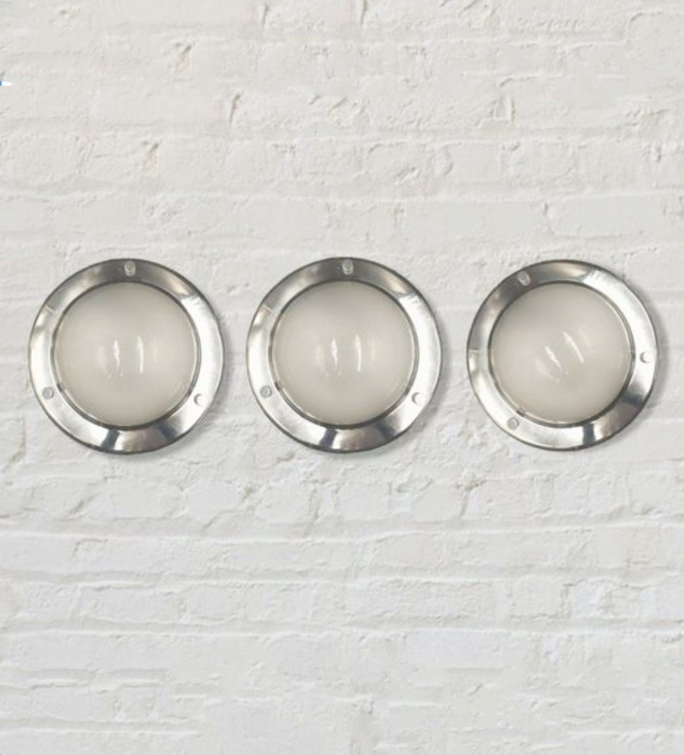 Set of three wall or ceiling lights by Luigi Caccia Dominioni for Azucena, Model LSP6 