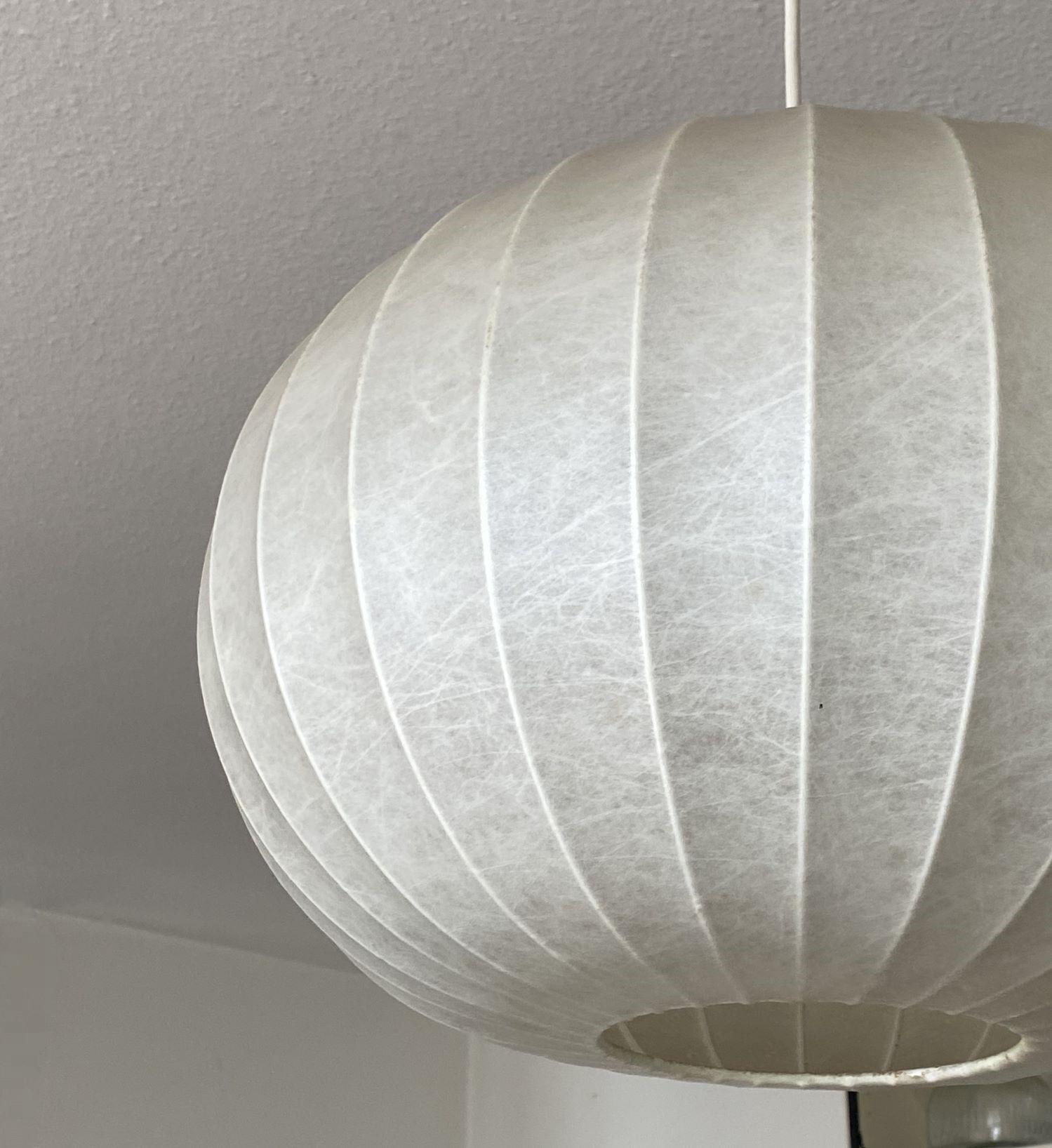 20th Century Cocoon Midcentry Pendant Lamp by Friedel Wauer for Goldkant, Gemany, 1960s For Sale