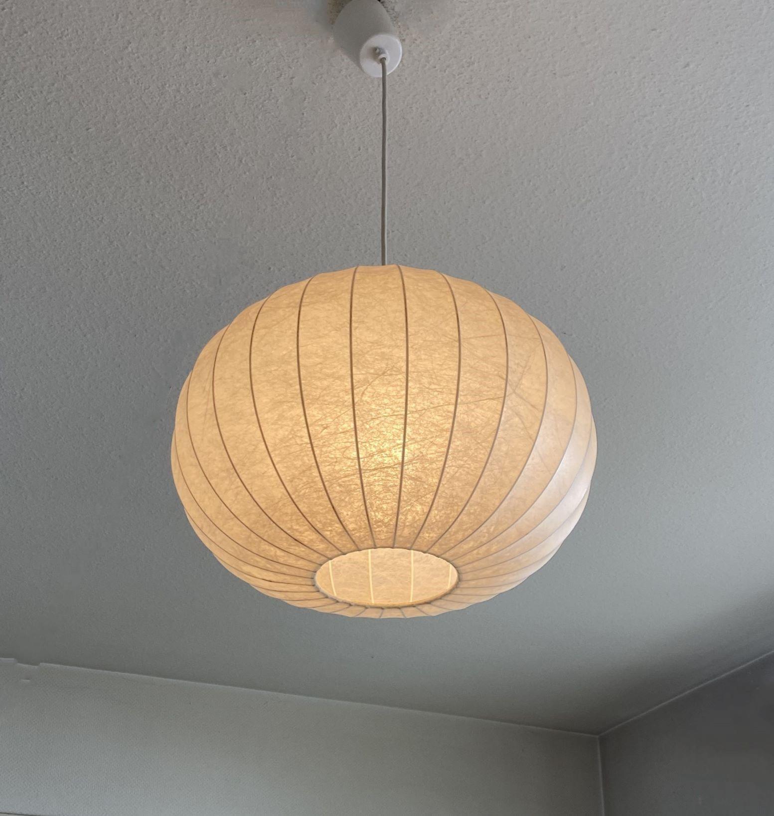 Cocoon Midcentry Pendant Lamp by Friedel Wauer for Goldkant, Gemany, 1960s For Sale 1