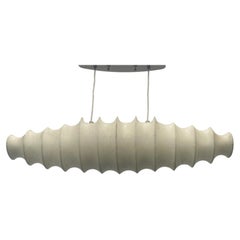 Suspension « Cocoon » extra-large à deux lampes, style Castiglioni, Flos, Italie, années 1970