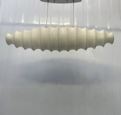 Suspension « Cocoon » extra-large à deux lampes, style Castiglioni, Flos, Italie, années 1970