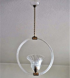 Murano-Glas-Kronleuchter von Barovier & Toso, 1950er Jahre