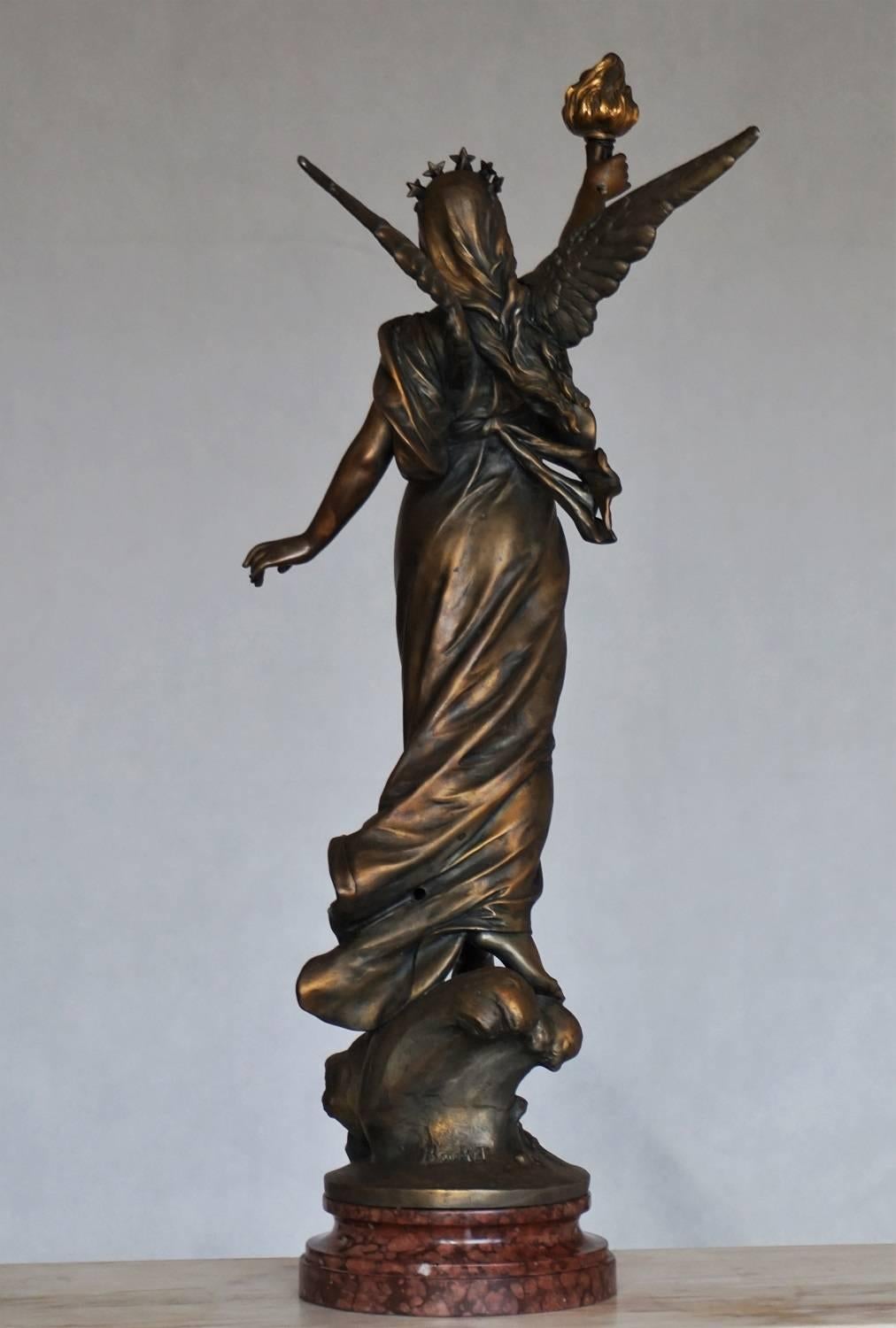 19th Century French Bronze Sculpture, Signed Bouret