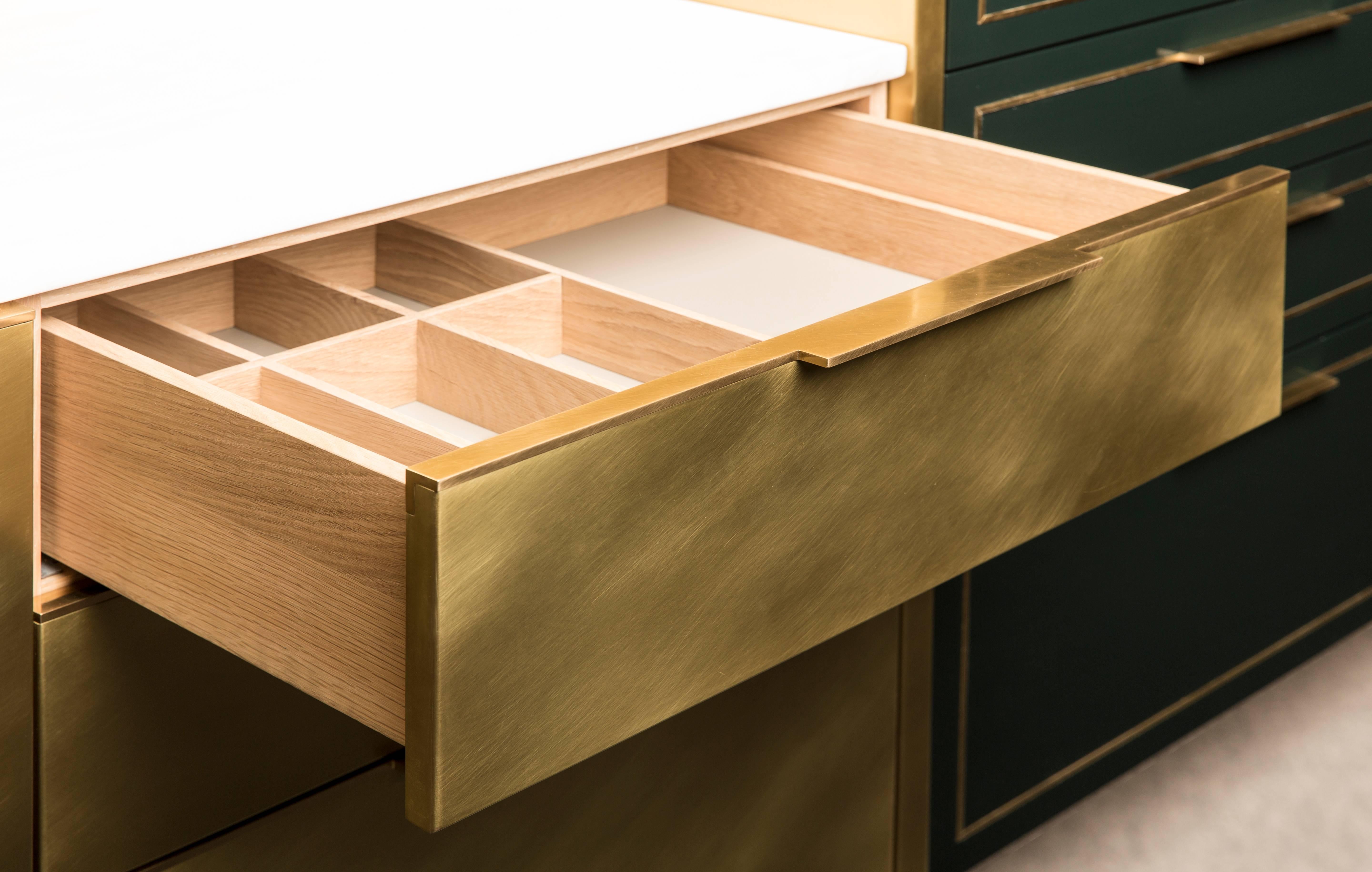 Modern Amuneal's Brass Pantry For Sale