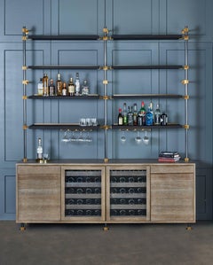 Amuneal's Loft 3 Post Back Bar Unit with Pull Out Wine Cabinets