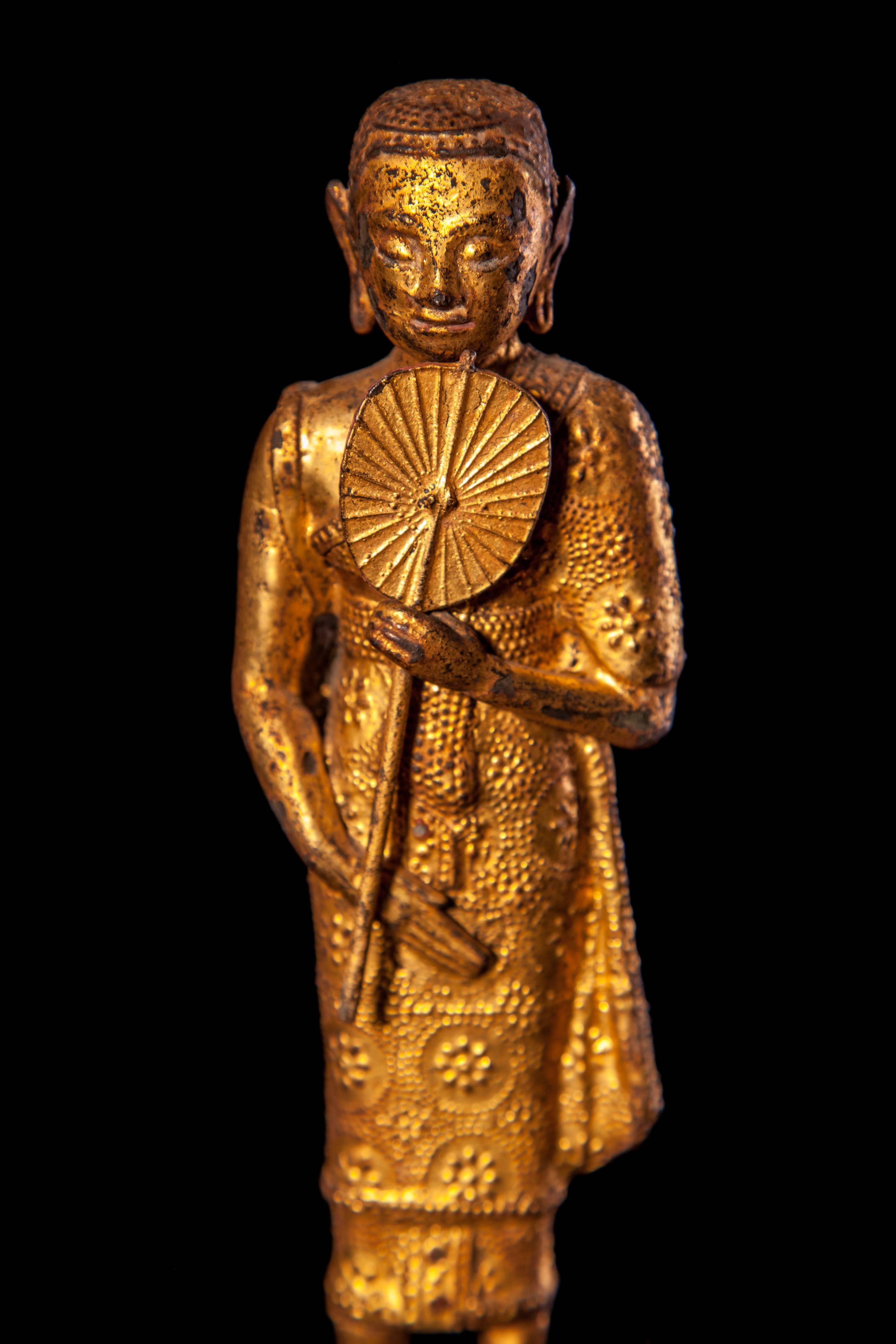 Thai Second Half of the 19th Century Bronze Phra Malai Visiting Hell For Sale