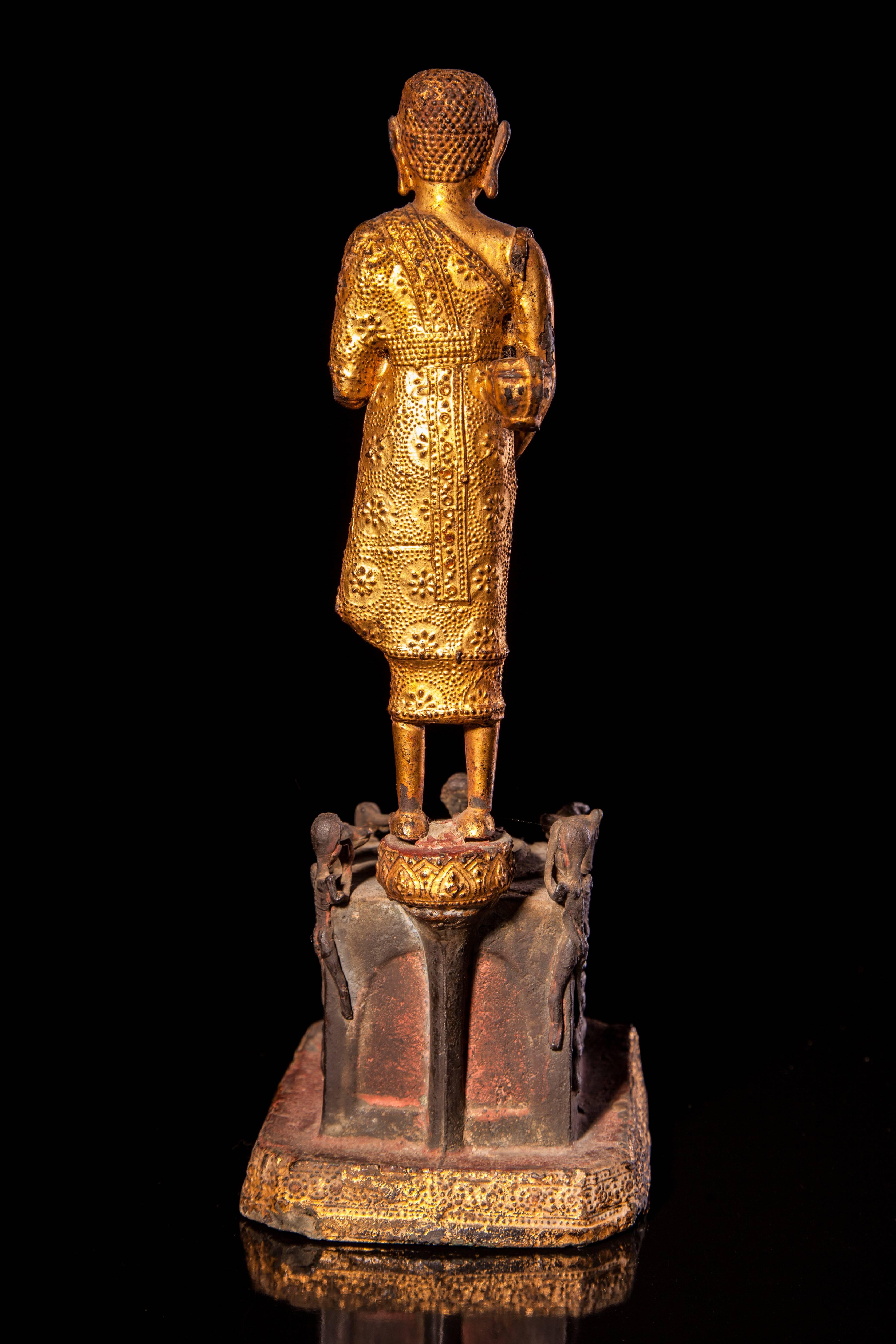 Second Half of the 19th Century Bronze Phra Malai Visiting Hell In Excellent Condition For Sale In London, GB