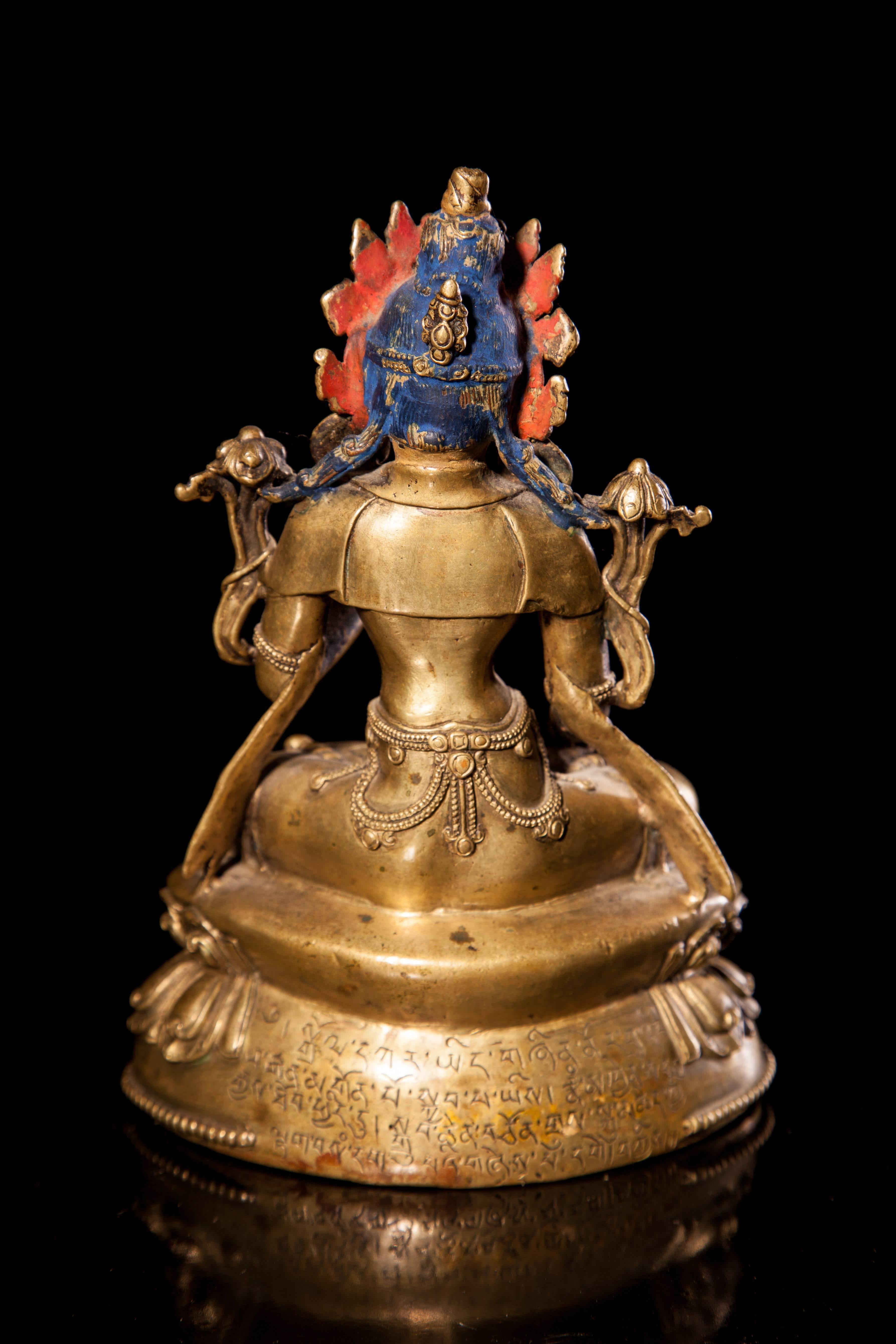 Tibetan Bronze Figure of White Tara For Sale