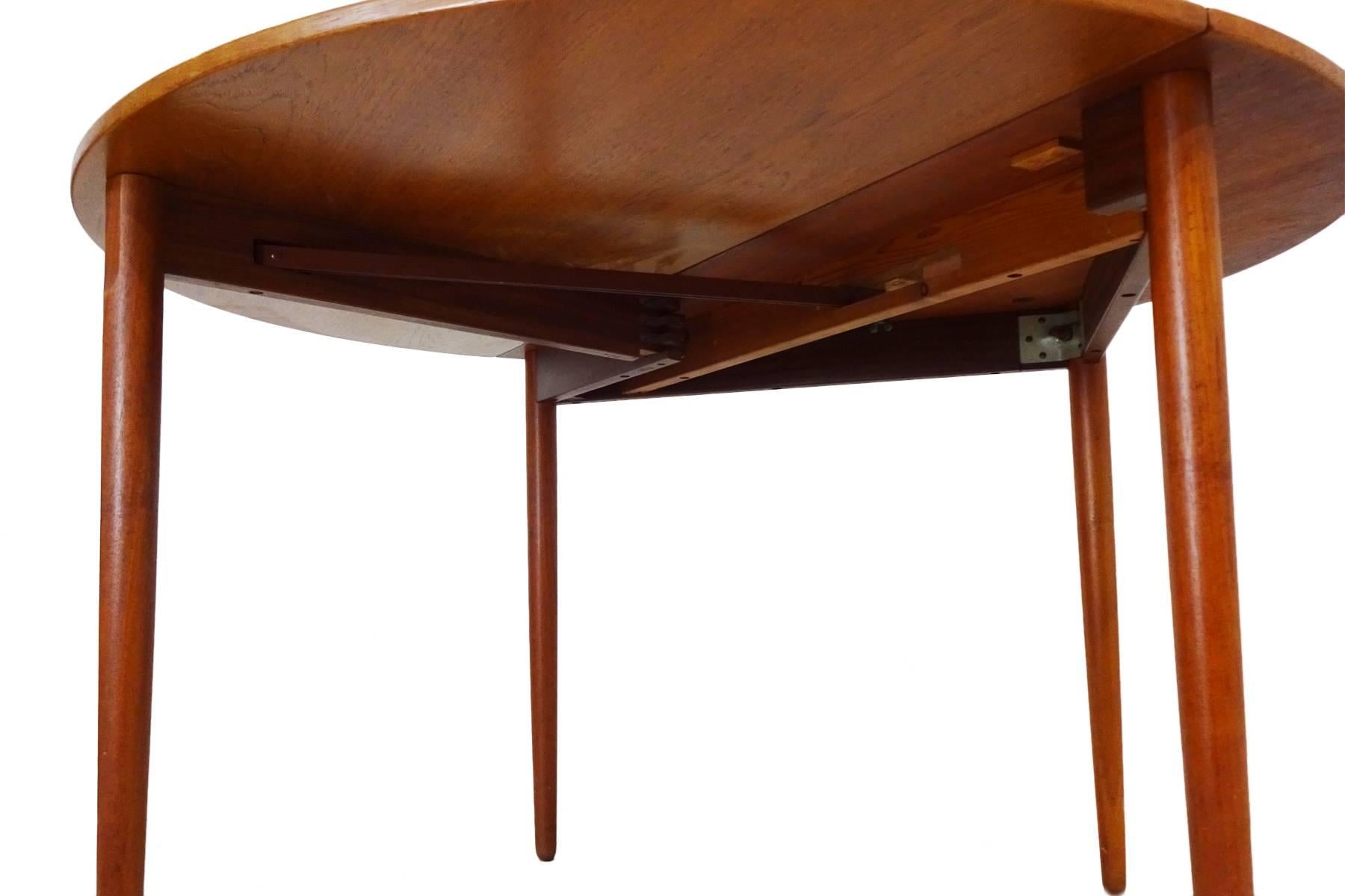 Danish 1956 Poul M. Volther Drop-Leaf Midcentury Dining/Console Table for Frem Røjle For Sale