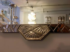 Art Deco Bronze Mirror with Nickel Finish