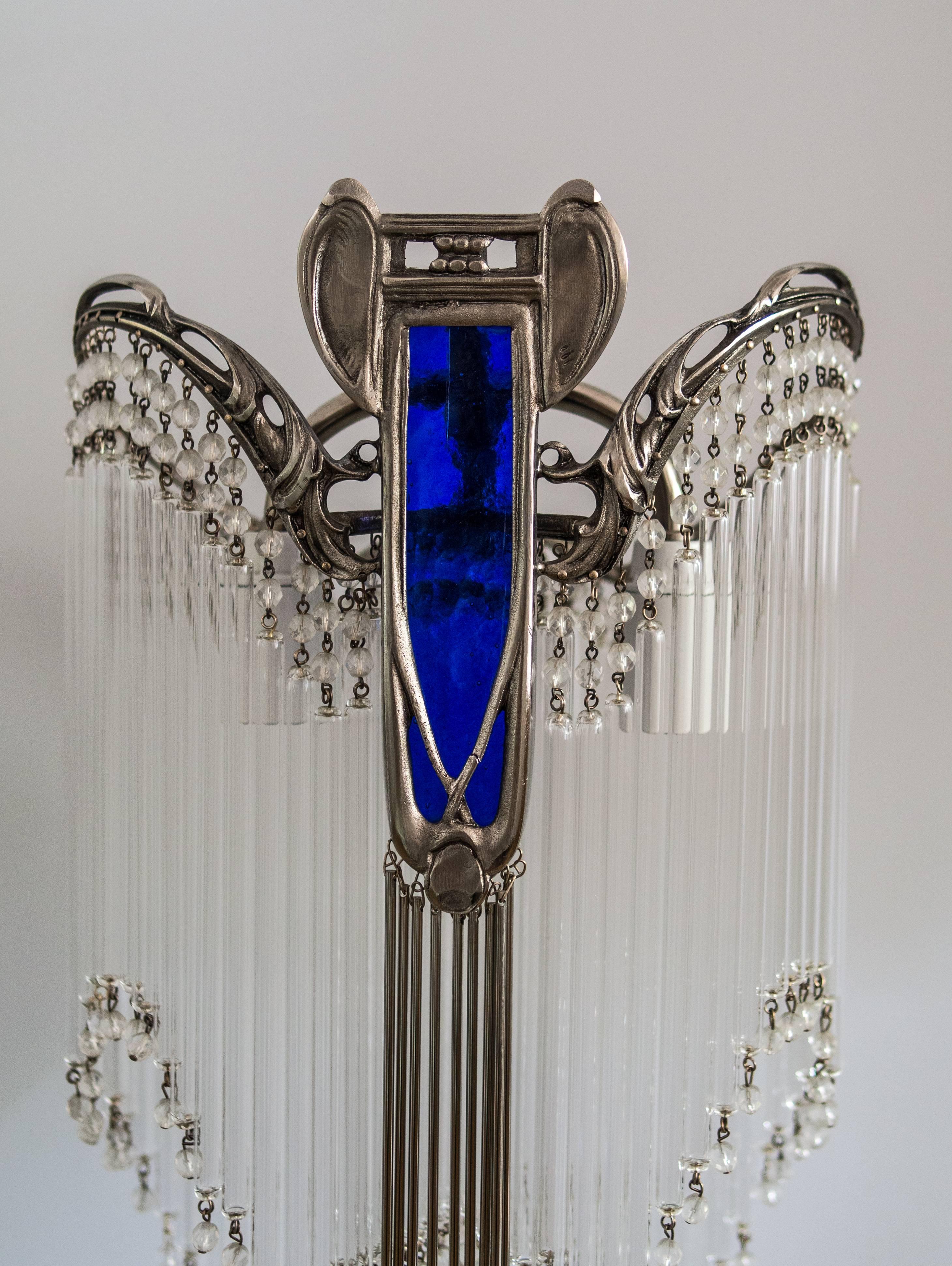 Français Lampe de table Art nouveau dans le style de Hector Guimard en vente