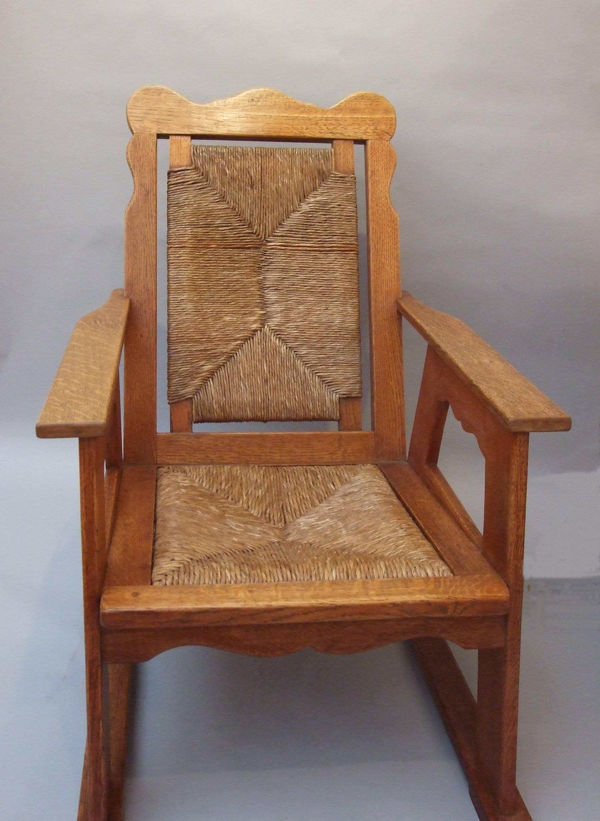 Arts and Crafts SETTEE Suite Oak Arts And Crafts For Sale