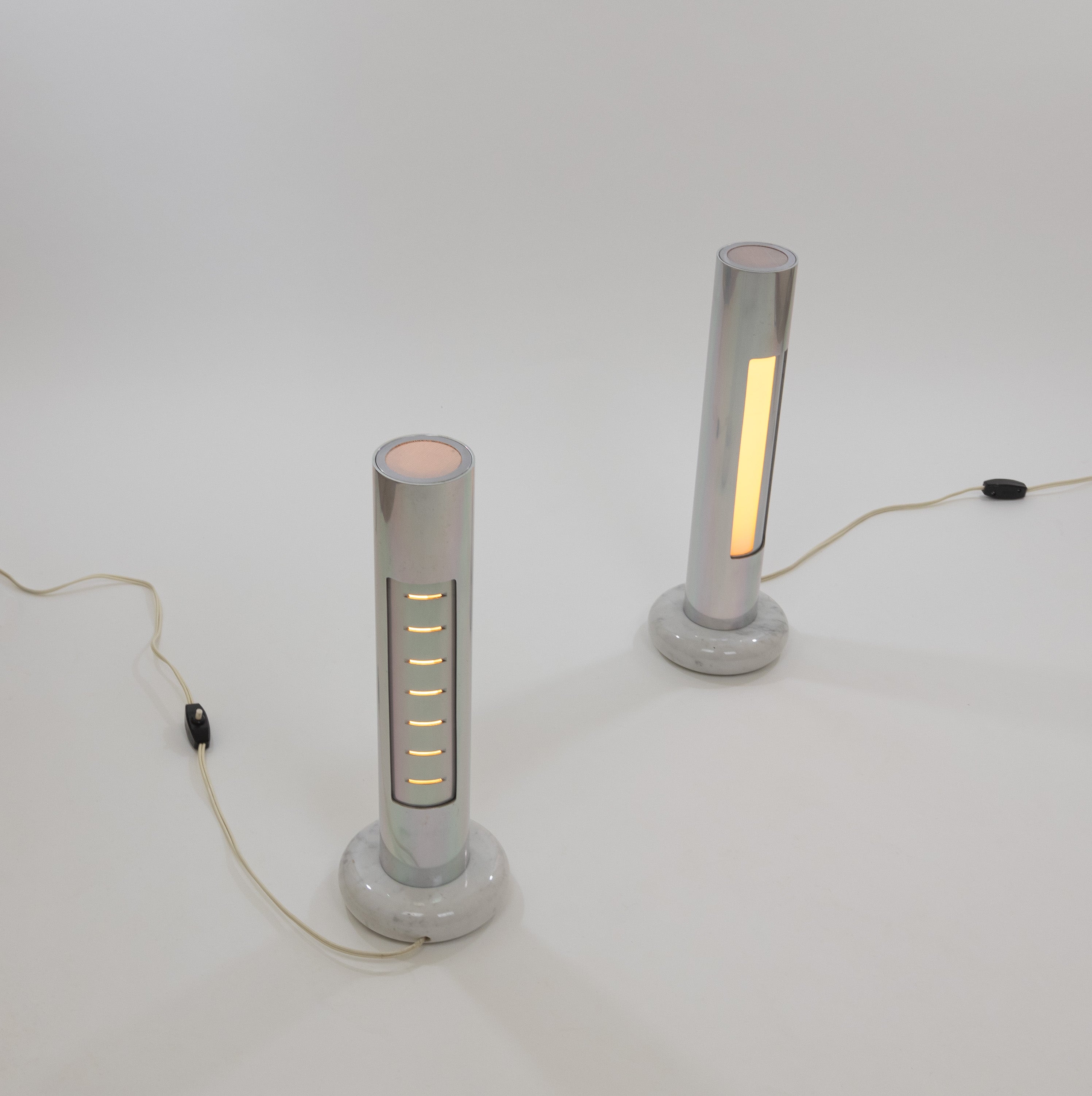 Pair of Morgana table lamps by Enrico Panzeri for Nucleo Sormani, 1970s