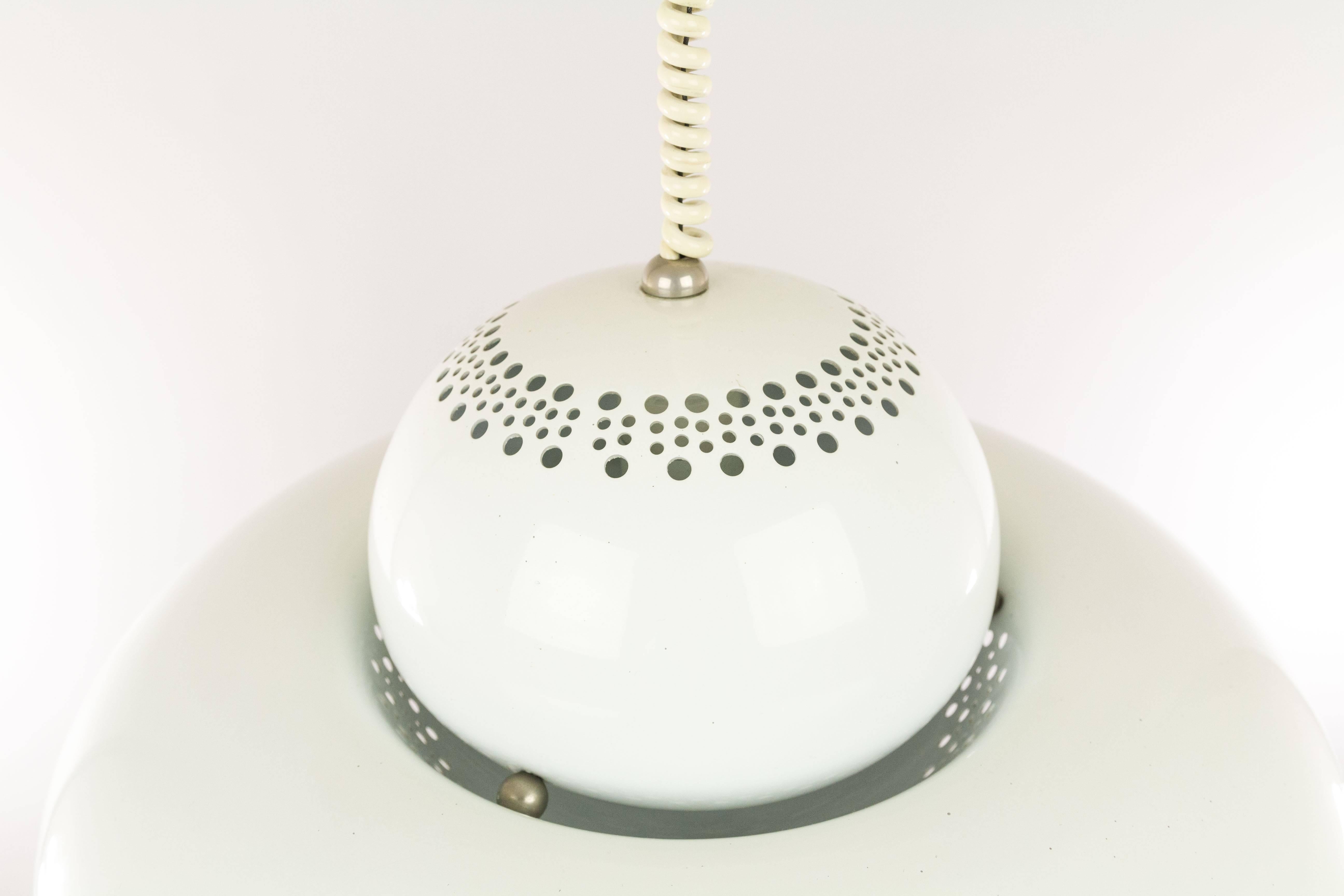 Italian White Fior di Loto Pendant by Tobia and Afra Scarpa for Flos, 1960s